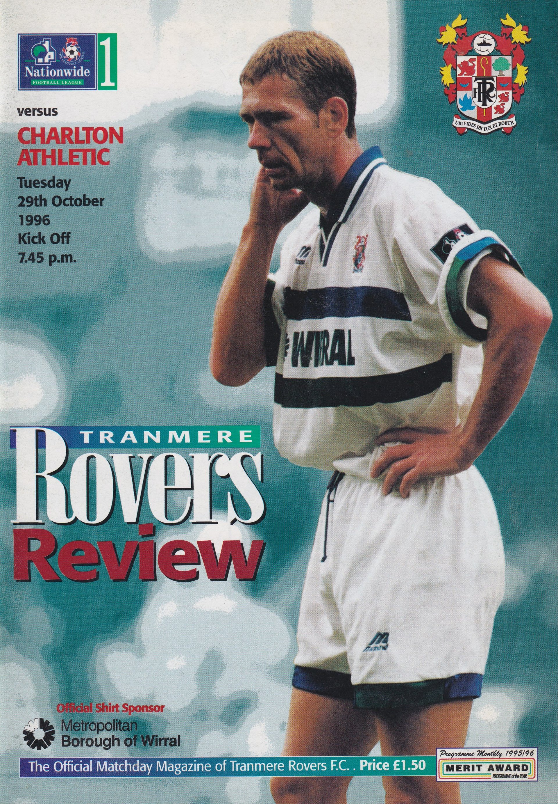 Tranmere Rovers v Charlton Athletic match programme